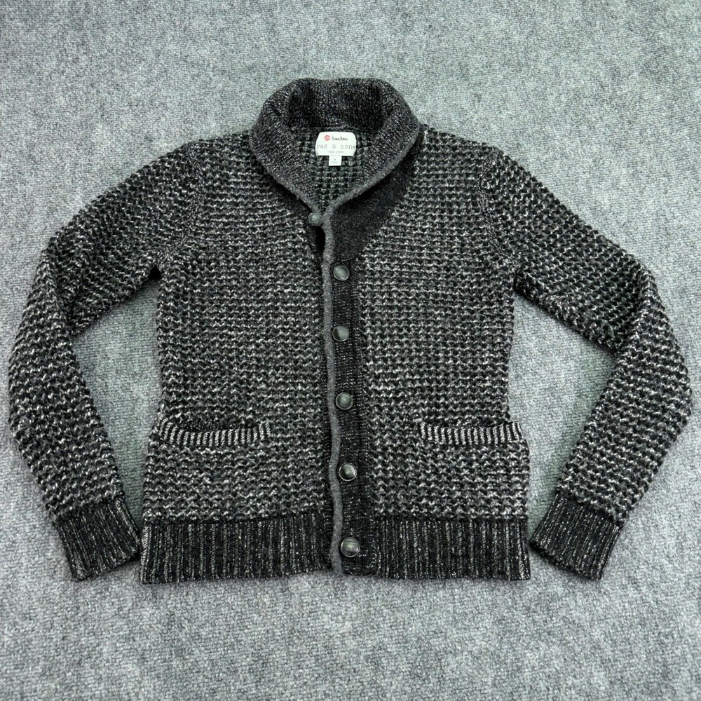 Rag & Bone Sweater Men Small Black Target Neiman Marcus Knit Wool Blend Cardigan